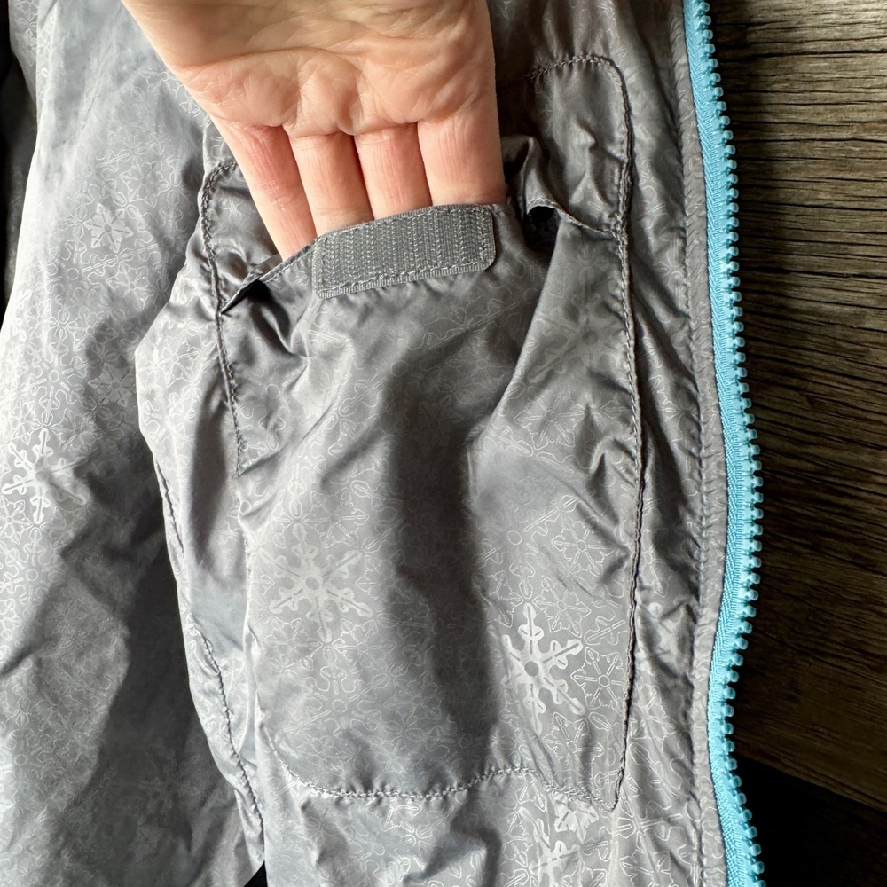 The North Face Girls Star Quilted Puffer‎ Jacket M Light Blue Full Zip READ* - Picture 10 of 15